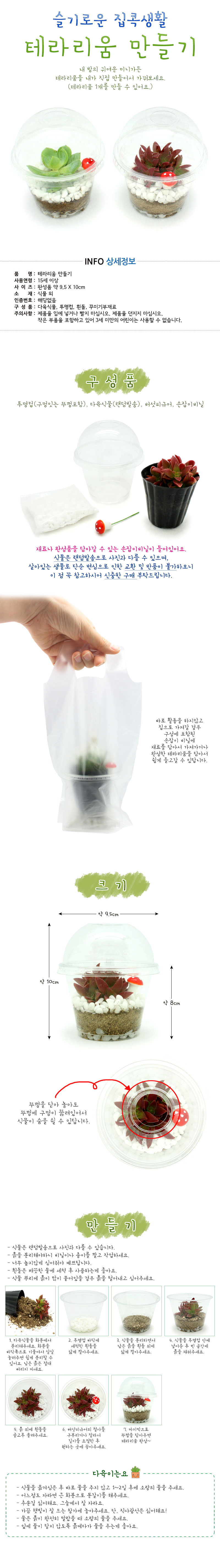 슬기로운집콕생활-테라리움만들기(1인용) 4,300원 - 에코키즈 인테리어, 가드닝, 식물, 테라리움/토피어리 바보사랑 슬기로운집콕생활-테라리움만들기(1인용) 4,300원 - 에코키즈 인테리어, 가드닝, 식물, 테라리움/토피어리 바보사랑